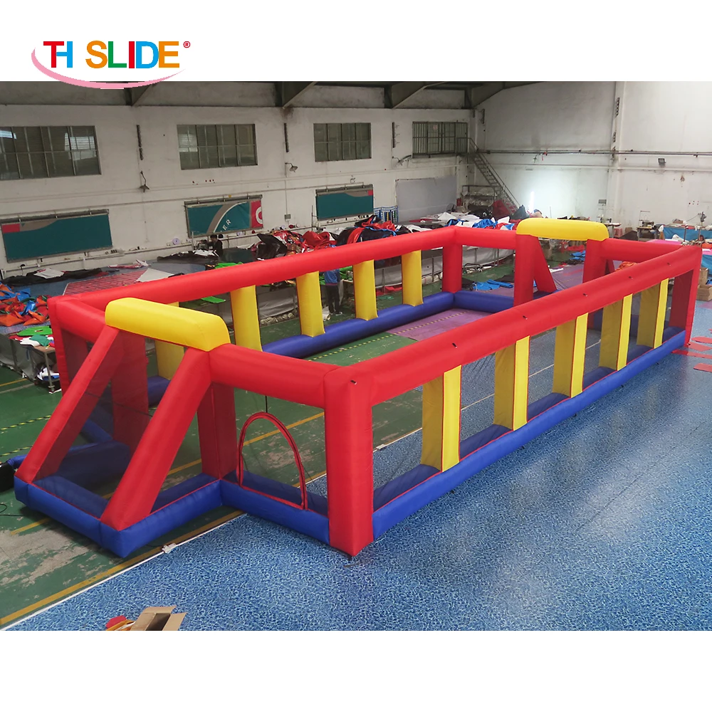 fast air ship to door!portable outdoor giant inflatable soccer football field, customized inflatable football pitch court