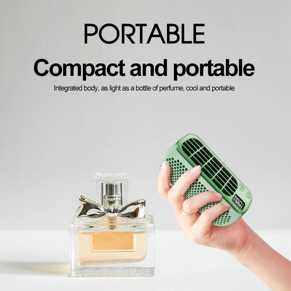 

Portable Bladeless Fan USB Rechargeable Desktop Cooling Fan with Night Light Supports 5 Wind Speeds and 2 Light Modes