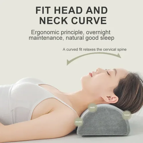 Imagen 2 del producto Almohadas de franela para extensión de pestañas, almohada de espuma viscoelástica de media luna para piernas, soporte para espalda y cabeza, pestañas injertadas para uso en salón de belleza