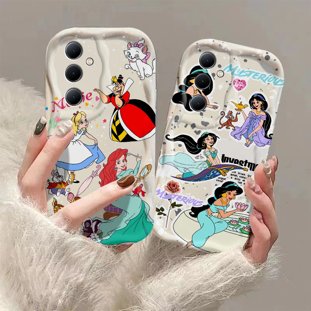 Coque de téléphone à motif de vague 3D pour OPPO Realme, étui drôle, blanche neige, mignon, modèles 12, 11, 10, 9, 8, 7, 7i, 6, 5 Pro Plus, C67, C55, C31, C35, C11, C12, C15, C20, C21Y