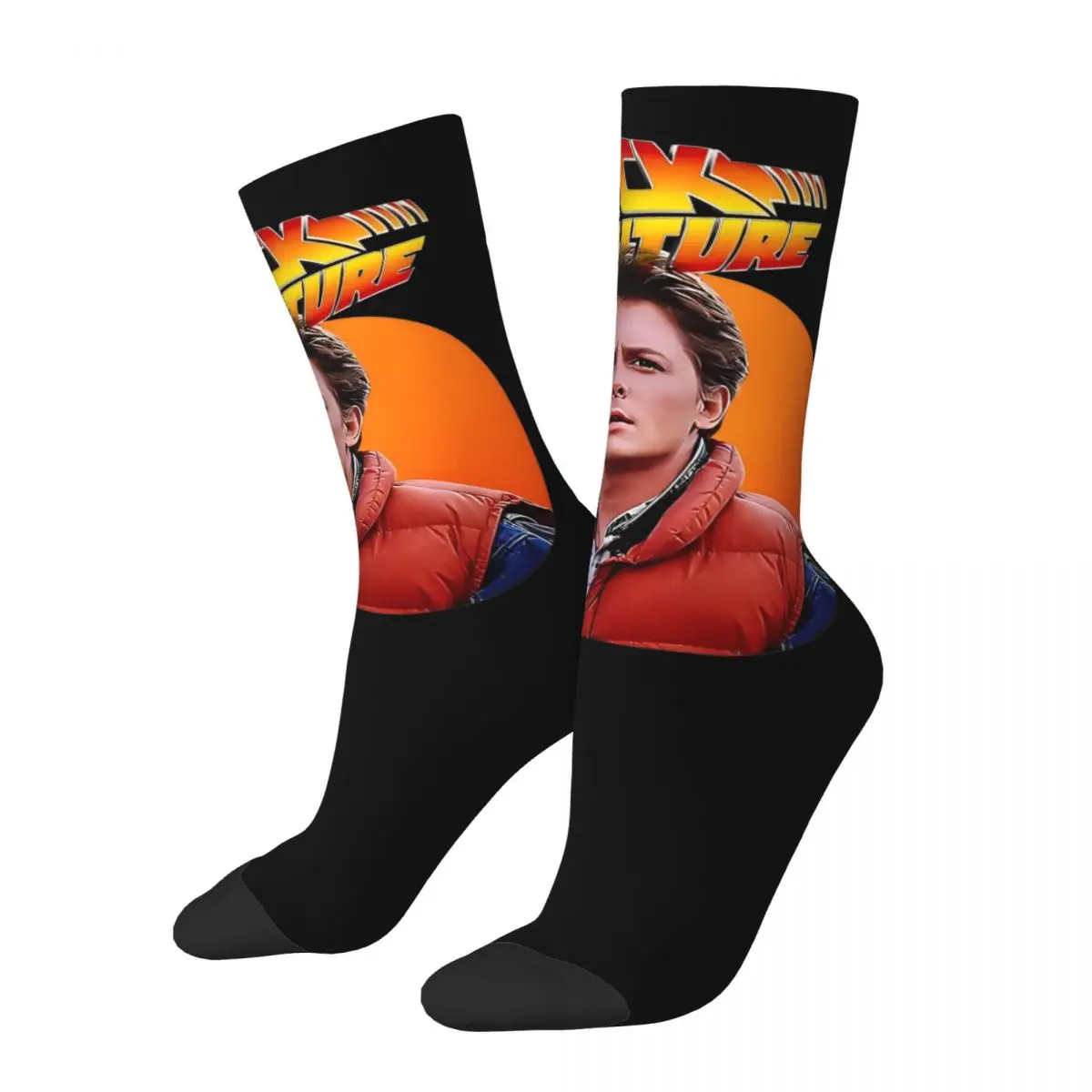 Back To The Future Stockings Custom Modern Socks Autumn Anti Skid Socks Adults Men Climbing Comfortable Socks