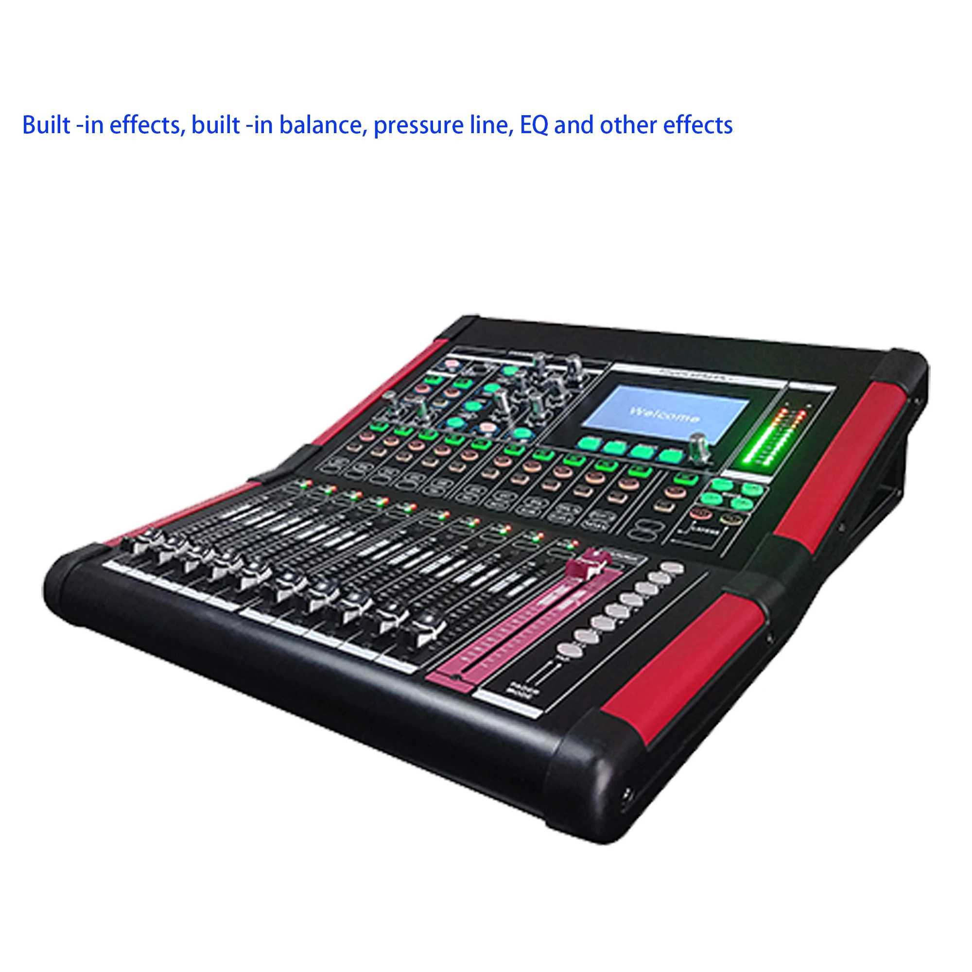 Imagem -03 - Mixer de Áudio Digital Profissional Ipad e pc Software Control Sound Card dj Audio Mixer 16 Channel Performance Audio Speaker Shennfull-d16