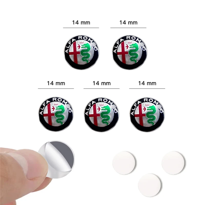 5/10PCS 14mm 자동차 키 쉘 스티커 자동차 키 원격 Fob 데칼 자동차 부품 Al... - 2