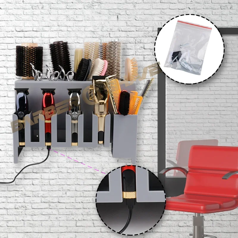 Professional Barber Storage Box Scissors Comb Rack Hairdressing Styling Tools Salon Storage Holder Organizer Barber Accessories