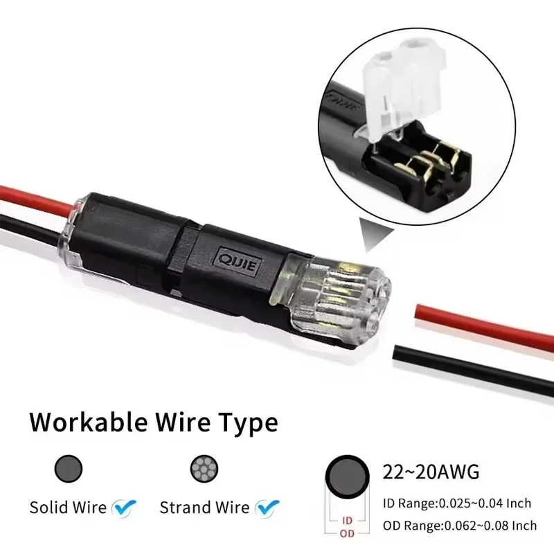 10pcs 2 Pin Way Plug Waterproof Electrical Connector Car Wire Cable Automotive Electrical Connector Strip Terminal Connection