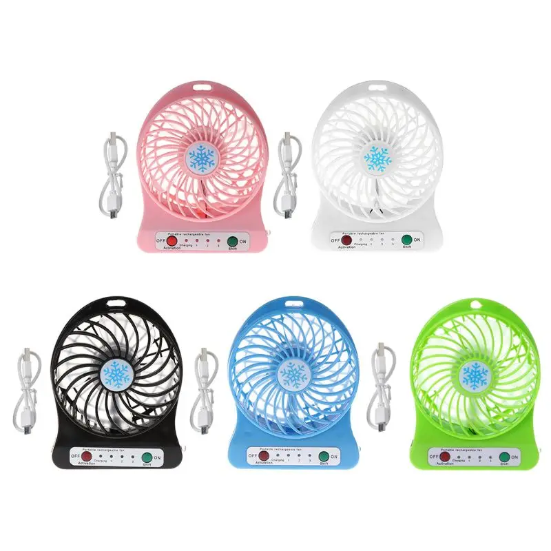 Portable 5W Outdoor LED Light Fan Air Cooler Desk USB Fan Without 18650 Battery Dropshipping