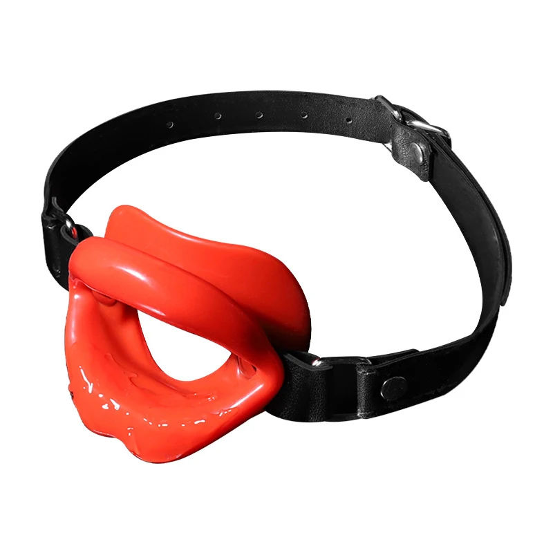 Juguetes sexuales para parejas, BDSM, bondage, juguete con forma de labios, anillo de silicona para fijación oral, anillo de silicona en forma de O, mordaza de boca abierta