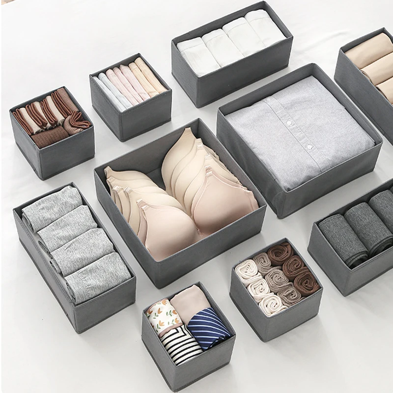 1pc Fabric Underwear Storage Box Drawer Organizers For Closet Organization And Storage Of Socks Underwear Ties And More