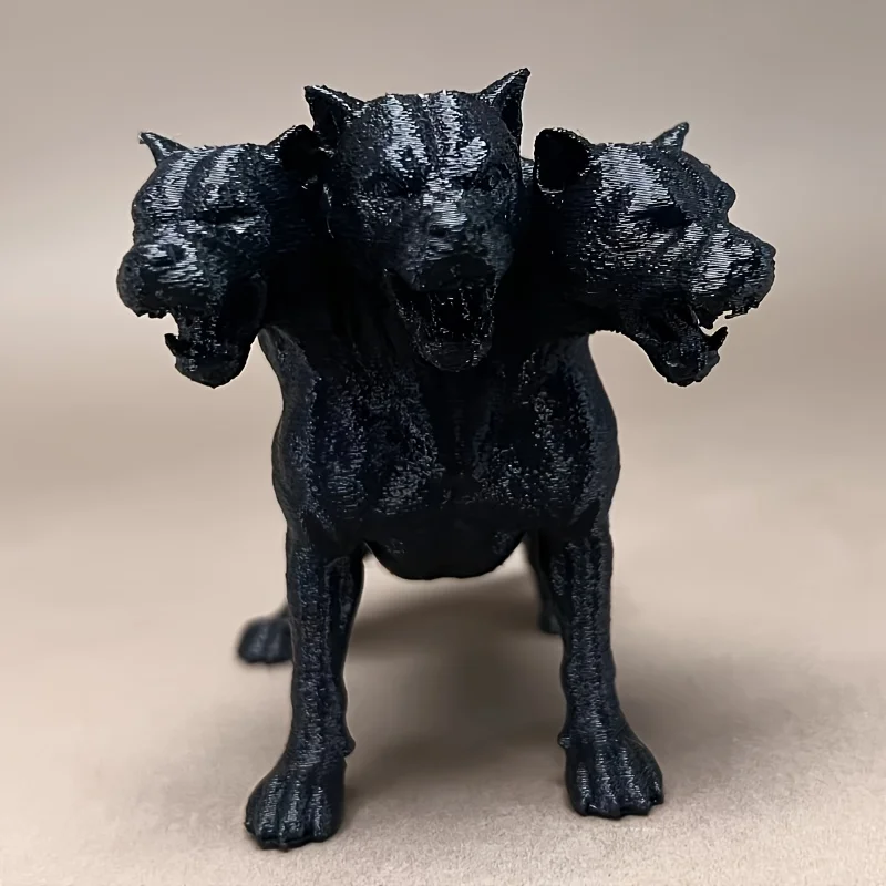 تمثال سيربيروس قوطي مطبوع ثلاثي الأبعاد. لهجة ديكور مثالية لسيارتك أو حفلة منزلية أو غرفة، وهدية مثالية.