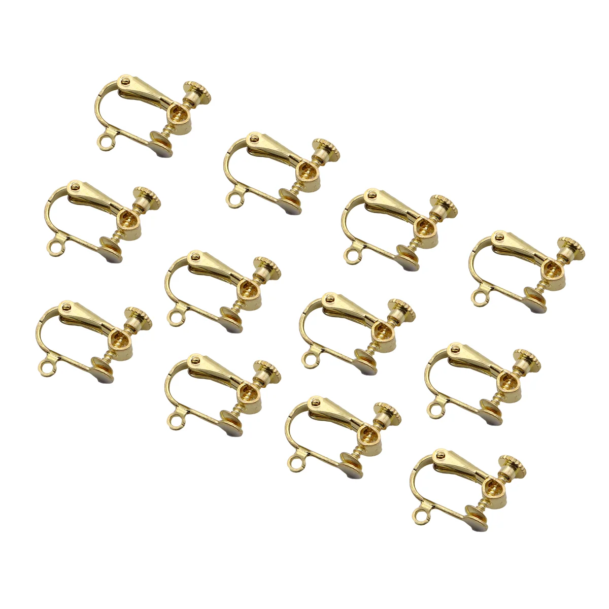 12 Pcs Girl Non-pierced Earring Open Earrings for Women Helix Spiral Miss Dangle