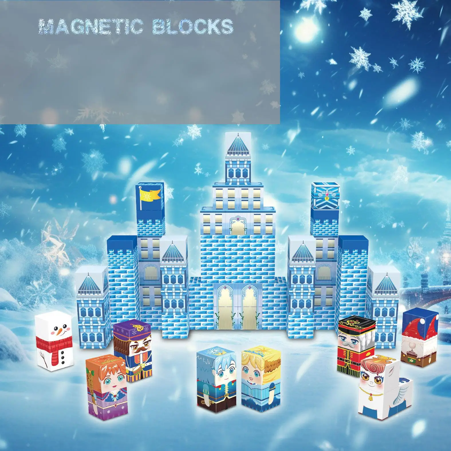 2025 LED Magnetic Blocks with light - Plants vs Zombies, Ice & Dark Series, Montessori STEM Toys for Kids 3+ Boys Girls Gifts