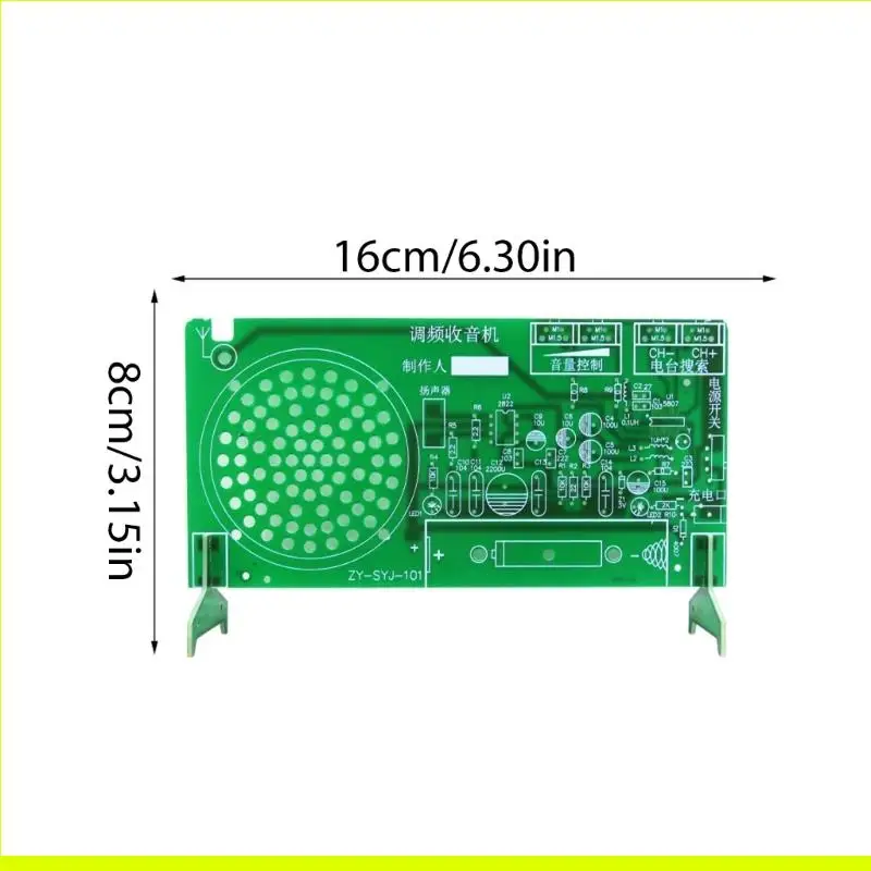 Kit DIY Elektronik Radio FM Pendidikan dengan Komponen Penyolderan Cocok untuk Proyek Elektronik Tingkat Lanjut Pemula