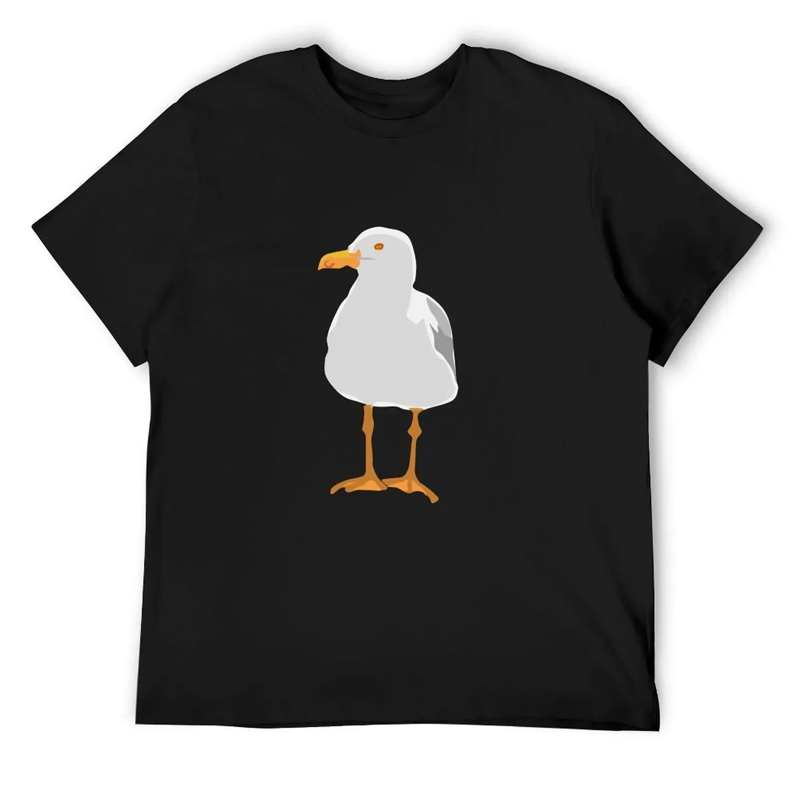 Seagull Drawing T-Shirt custom t shirt oversizeds baggy shirts kawaii clothes slim fit t shirts for men