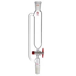 Entonnoir de séparation goutte à goutte cylindrique avec DeliStopper, bouche standard, pression constante, verre de laboratoire, 10ml-1000ml