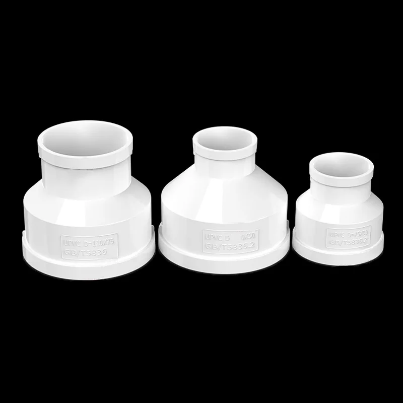 Picture 7: 1~2pc PVC Reducing Straight Connector Drain Pipe Adapter Drainage Fittings Garden Irrigation Water Tube Jointor 75*50~400*160mm