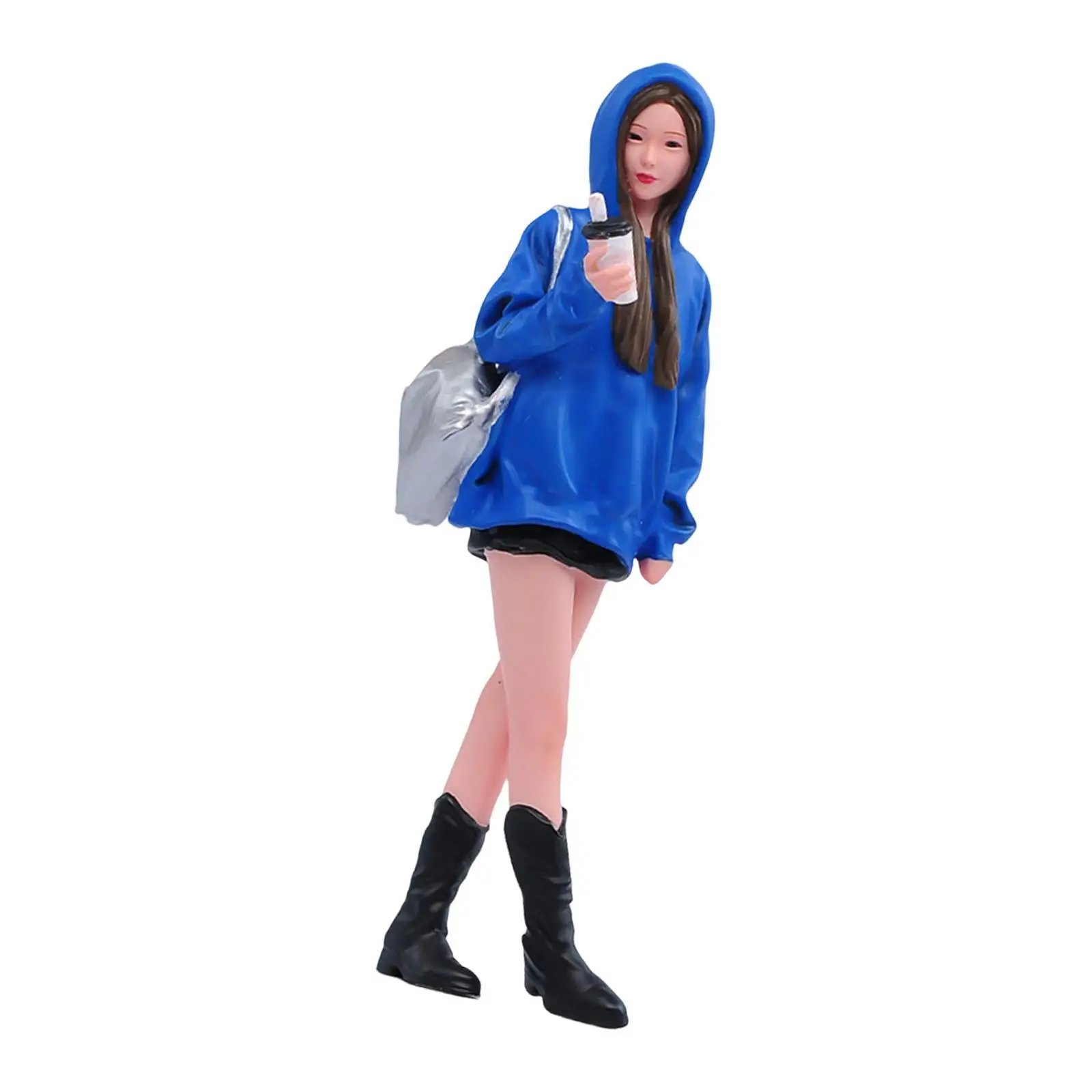 

Miniature Girl Figure Model Hand Painted Collectibles Tiny People Figurines for Micro Landscapes Photography Props Decoration