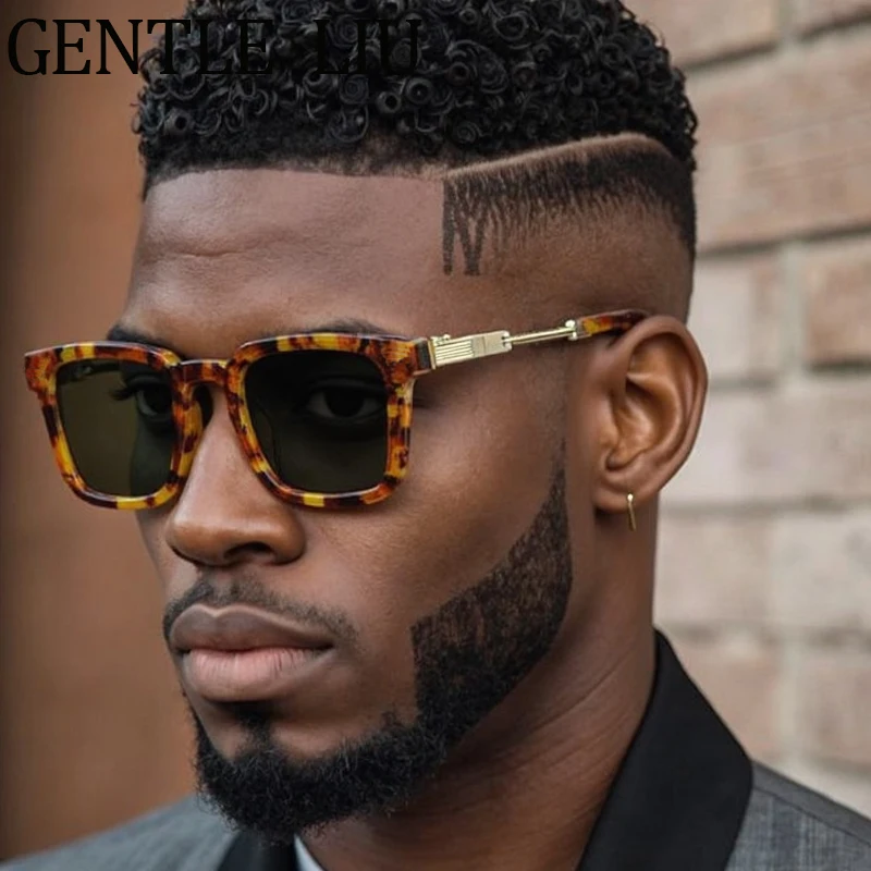 

Polarized Square Sunglasses Men 2025 Luxury Brand Vintage Classic Steampunk Driving Rectangle Sun Glasses Outdoor Shades UV400