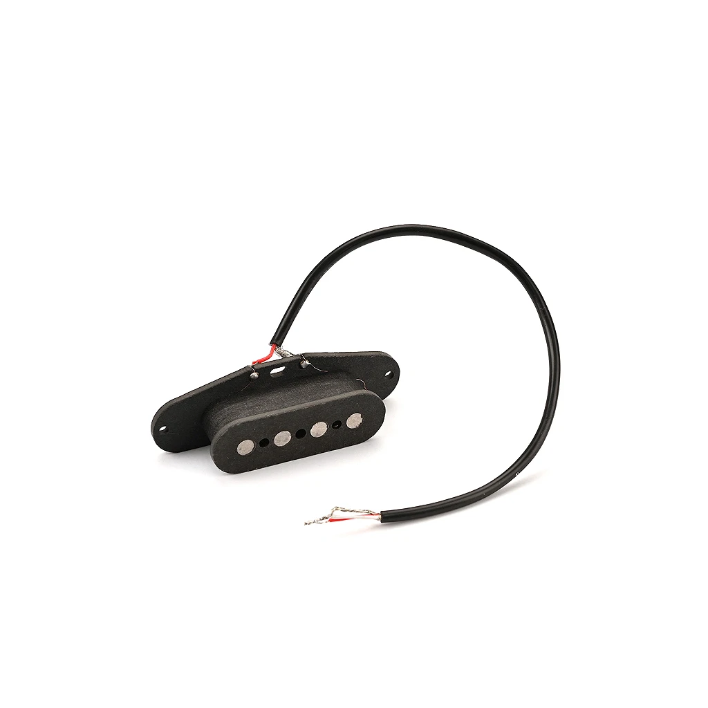 Electric Bass Guitar Single Coil Pickup Replacement Parts for 4 Strings Bass Cigar Box Guitar Black