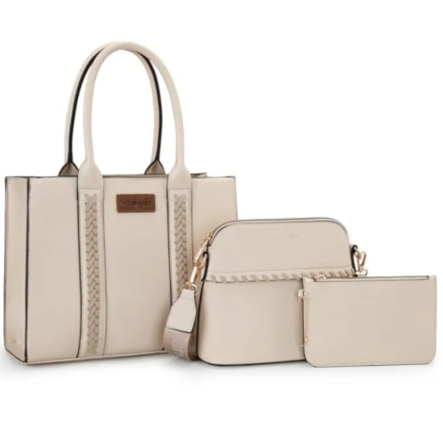 

Wrangler 3Pcs Purses for Women Tote Bag Crossbody Handbag Sets with Strap