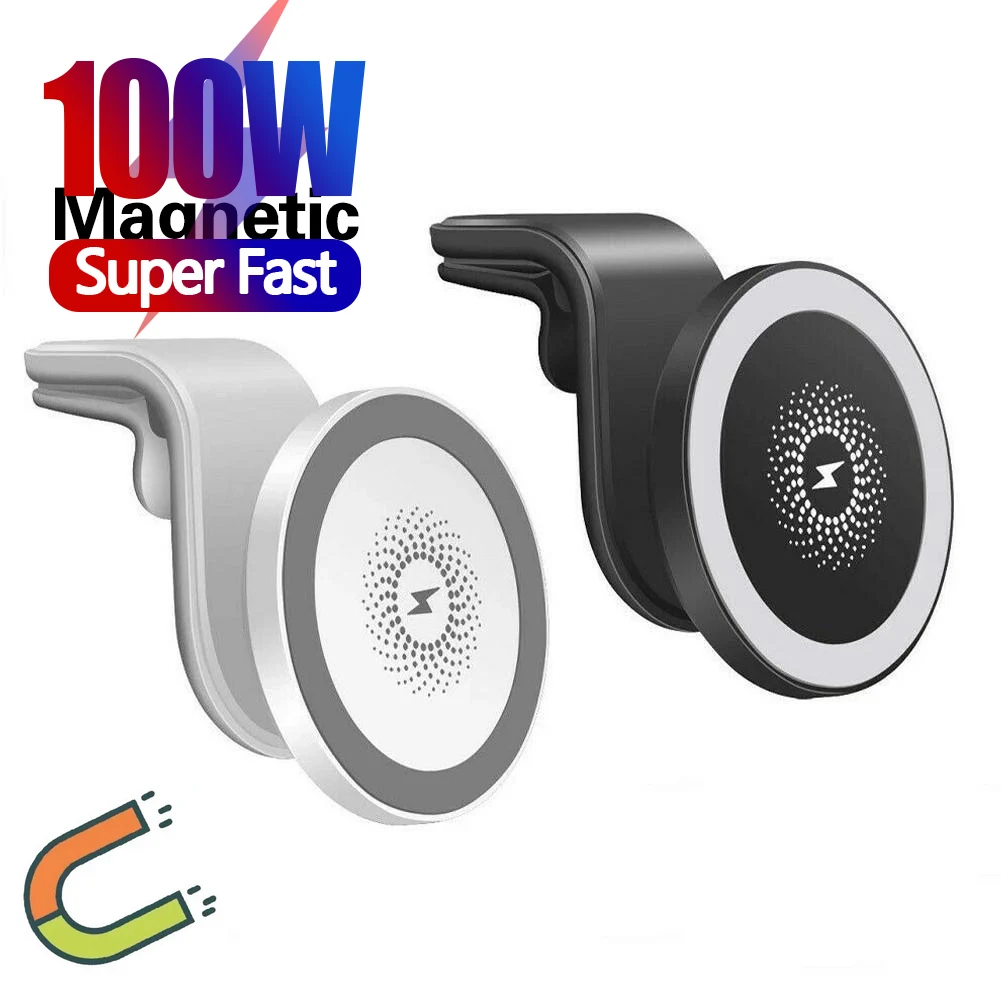 100W Magnetic Wireless Car Charger for Iphone15  14 13series Car Phone Holder Fast Charging Car Wireless induction charger Stand