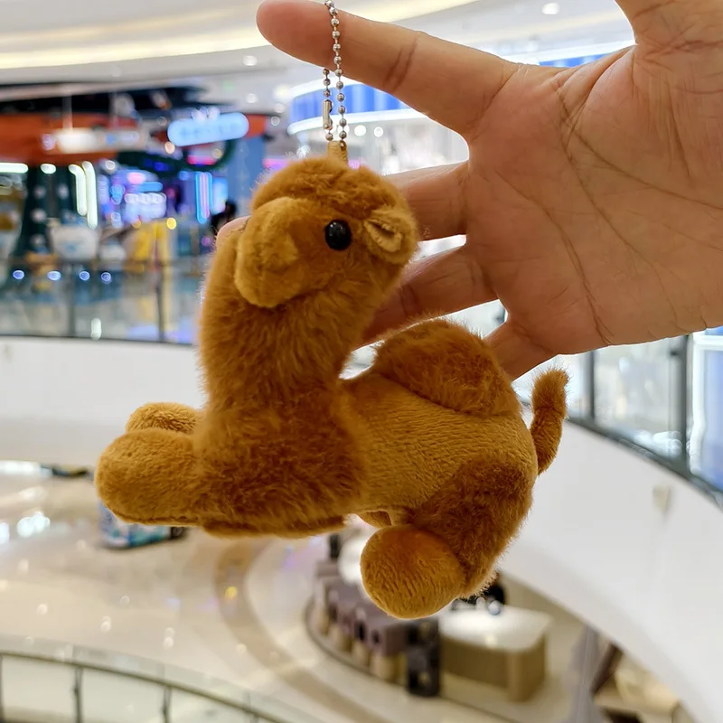 12 سنتيمتر الكرتون الجمل دمية ألعاب من نسيج مخملي المفاتيح المدرسية دمية قلادة حقيبة سيارة حلقة رئيسية سحر لينة محشوة ألعاب حيوانات الهدايا الإبداعية