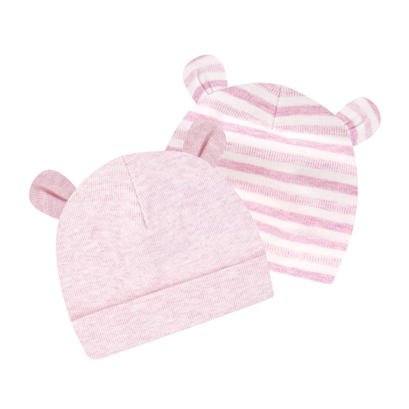 Baby hat 0-6 months newborn cotton fetal cap men\'s and women\'s babies fall and winter 2 pieces