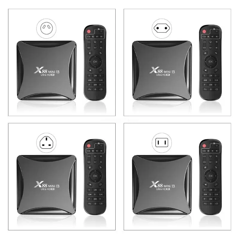 Box Media Player X88 Mini 13 2G+16G Black for Android13.0 Remote New Dropship