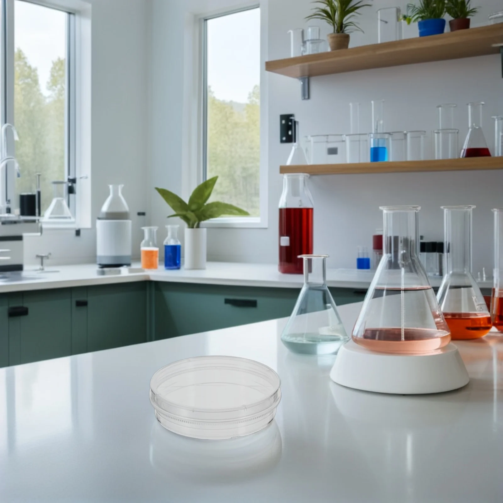 

10Pcs 60Mm Clear Plastic Petri Dish Cell Culture Plate with Gear-Edged Design for Laboratory Use High Transparency for Precise