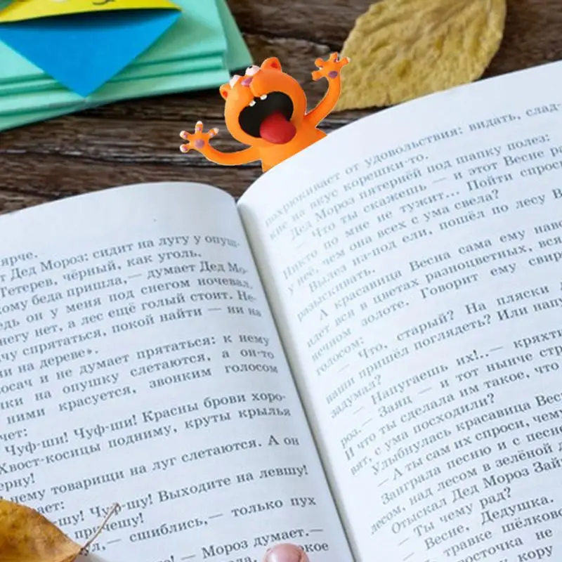 3D ที่คั่นหนังสือการ์ตูนสัตว์แบบแบนที่ตั้งหนังสือเครื่องหมายฮิปโปกระต่ายกระต่ายเครื่องเขียนสร้างสรรค์สำหรับเด็ก