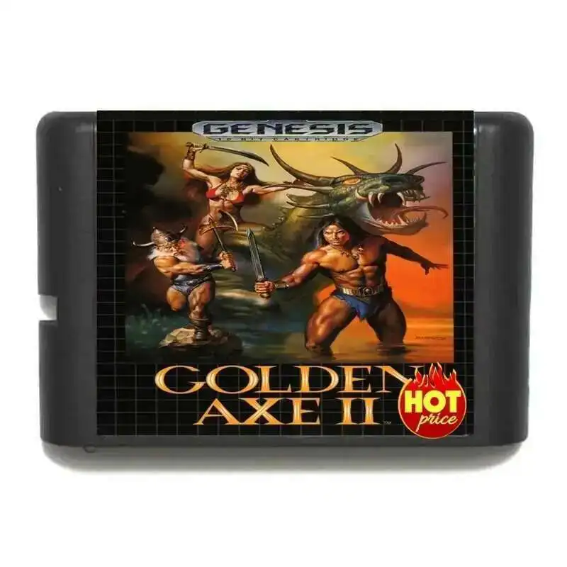 창세기용 세가 메가 드라이브용 새로운 도착 Golden Axe II 16비트 MD 게임 카드