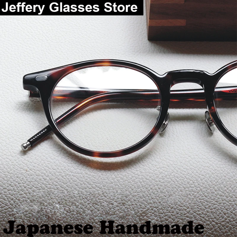 

Fashion Oval Acetate Glasses Frame Men Women Vintage Handmade Brand Design Optical Myopia Prescription Eyeglasses Spectacles