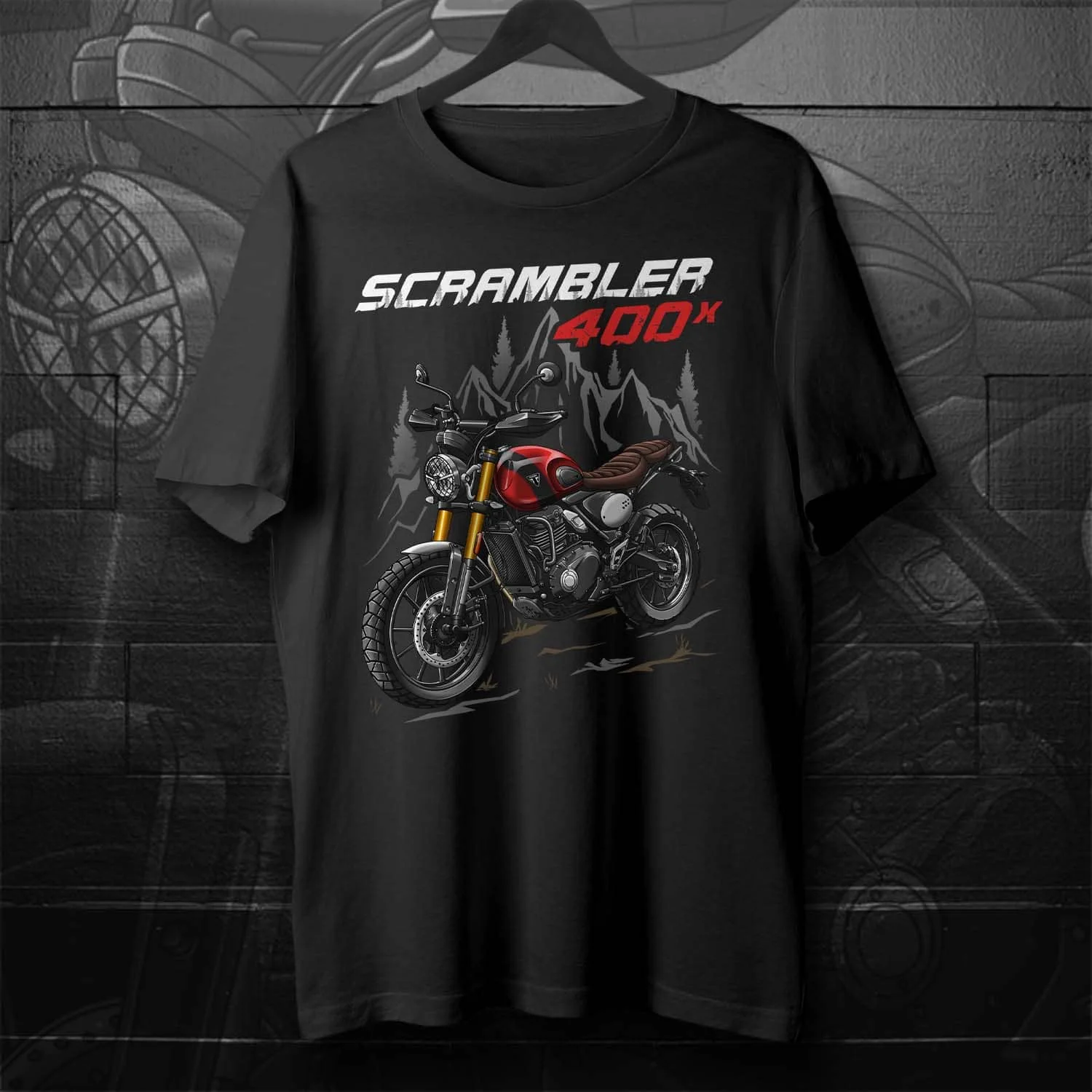 Classic British 2024 Model Scrambler 400 X Motorcycle Rider T-Shirt 100% Cotton O-Neck Short Sleeve Summer Casual Mens T-shirt