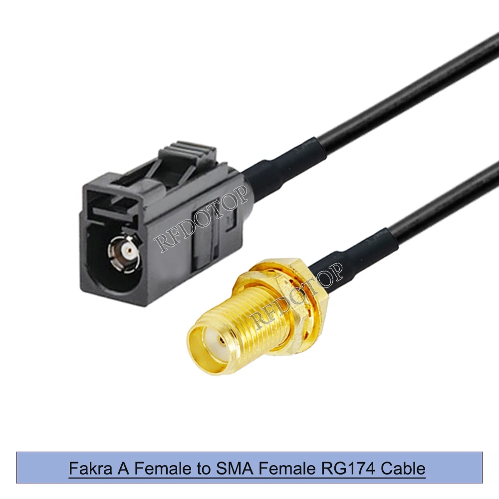 RG174 Cable Fakra A/B/C/D/E/F/G/H/I/K/M/Z Female to SMA Female Connector Car GPS Navigation Antenna Extension RF Coax Pigtail