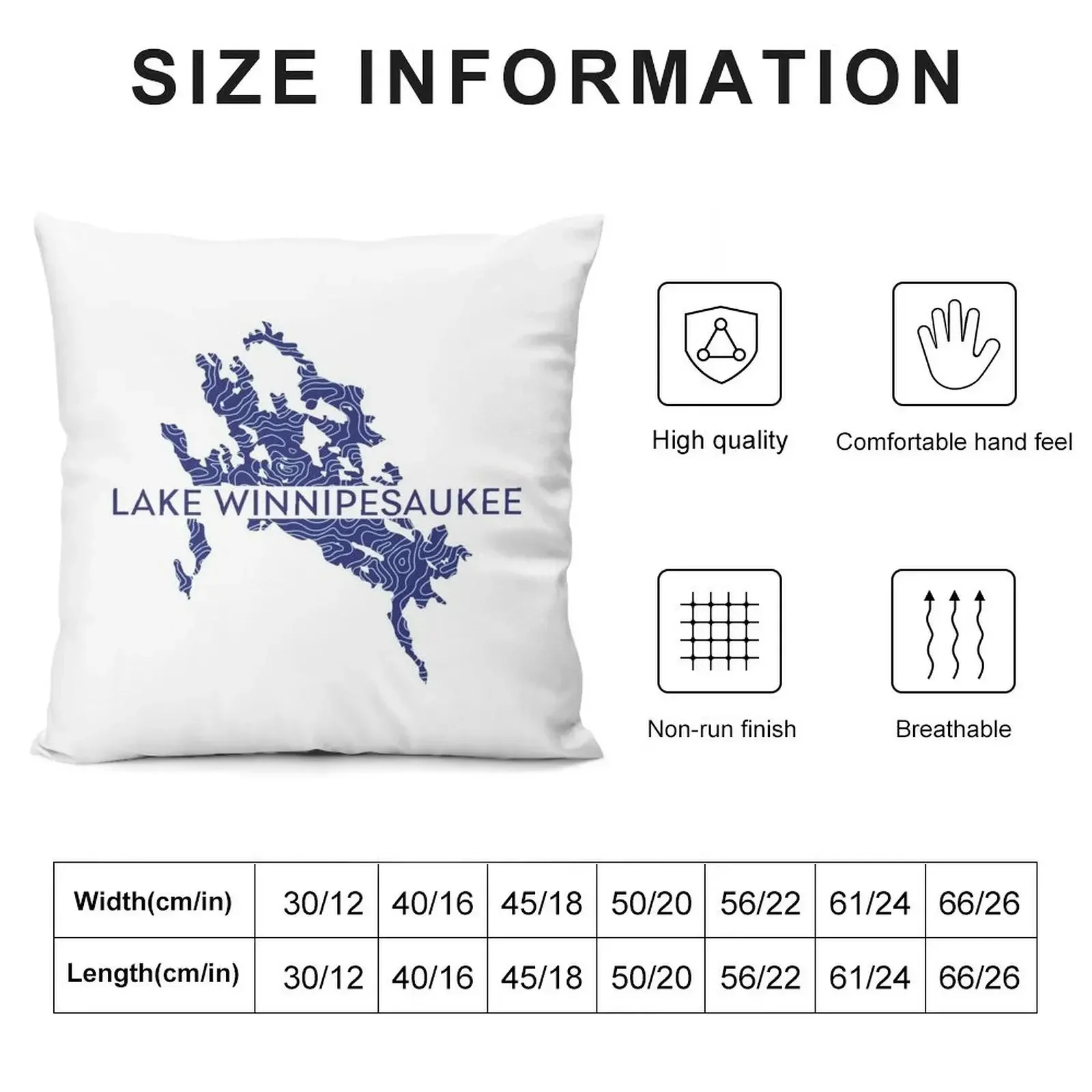 Lake Winnipesaukee Throw Pillow luxury home accessories covers for pillows Bed pillowcases Cushion Cover pillow