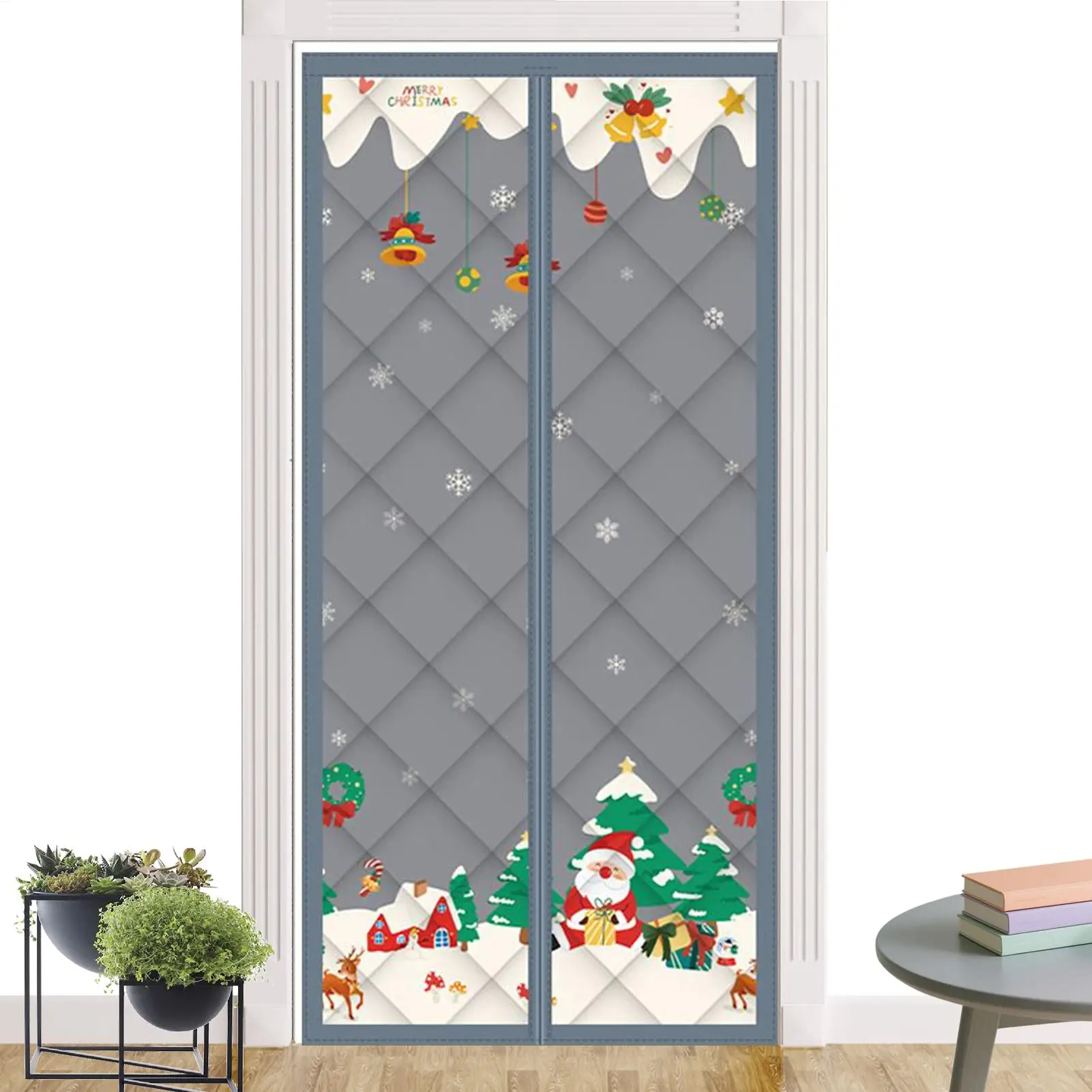 

Insulated Door Cover Thicken Magnetic Windproof Temperature Protection Barrier For Home Patio Room Protection Doorway Doorway