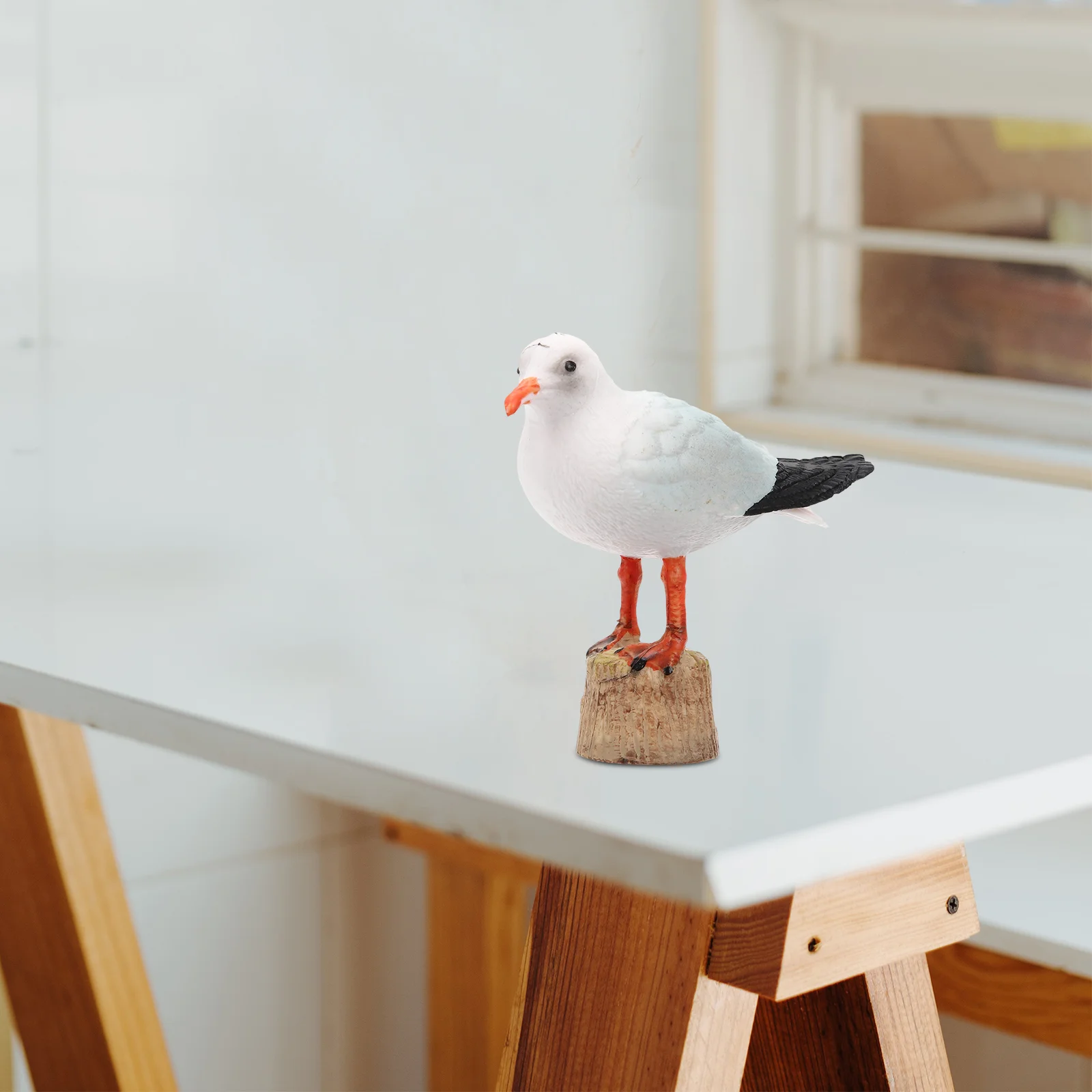 Red-billed Model Nautical Seagull Sculpture Figurine Bath Toys The Bird Statue Ornament Plastic Baby Stuff Animals