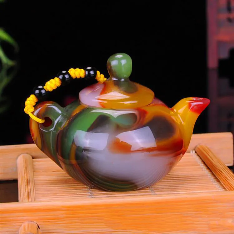 قلادات ملونة بمقبض اليشم ، شينجيانغ غوبي ، مقبض جوكر ، رجال ونساء