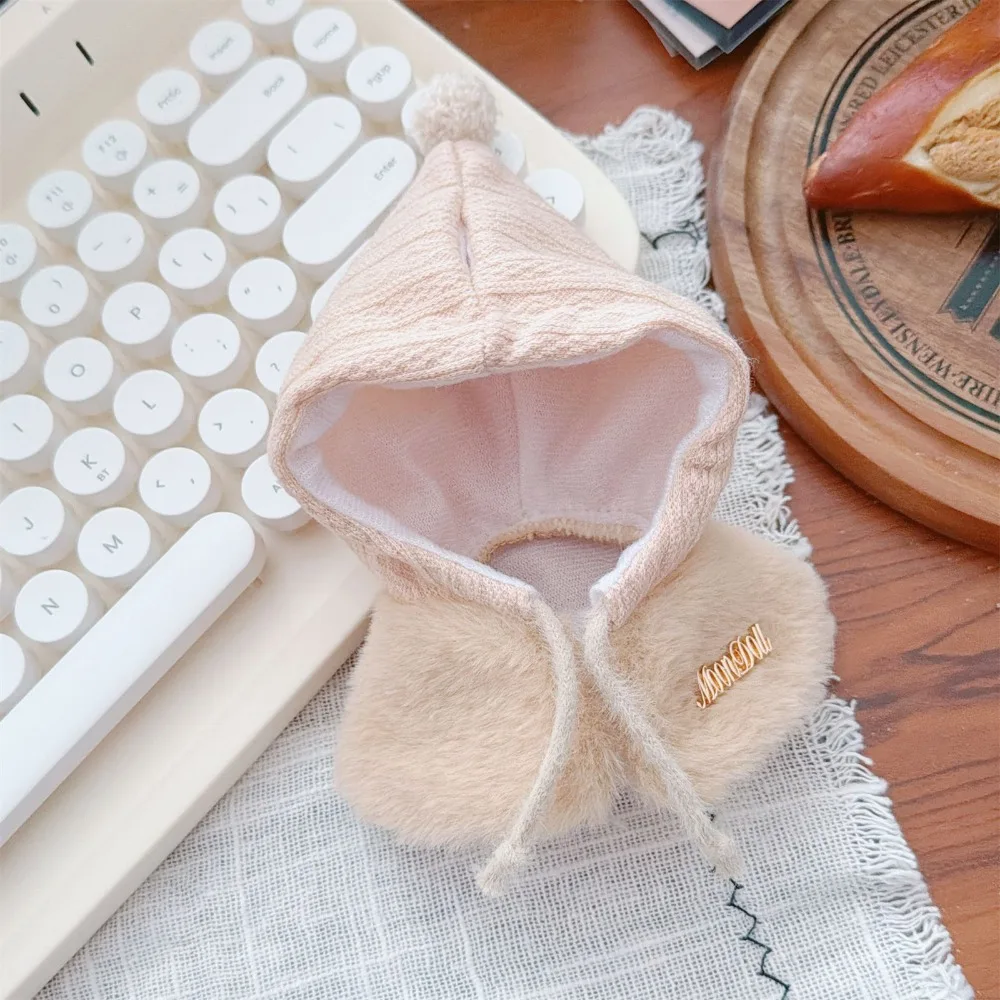 Creative 10cm Cloak White Khaki Hooded Shawl Playing House Changing Dressing Game mini Clothes Gift