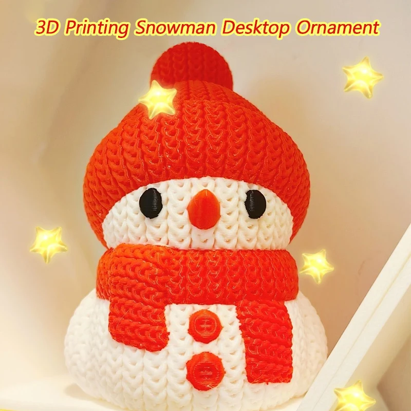 3D Printing Christmas Weaving Snowman Model Home Office Desktop Ornament Crafts Gift Creative Gifts