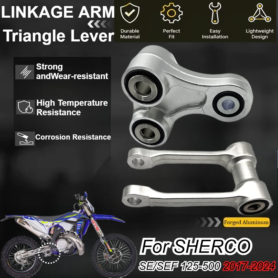 sherco-バイク用リアショックサスペンションローダウンリンケージアームトライアングルレバー-se-sef-125-500-2017-2024-バイクショックアブソーバーキット