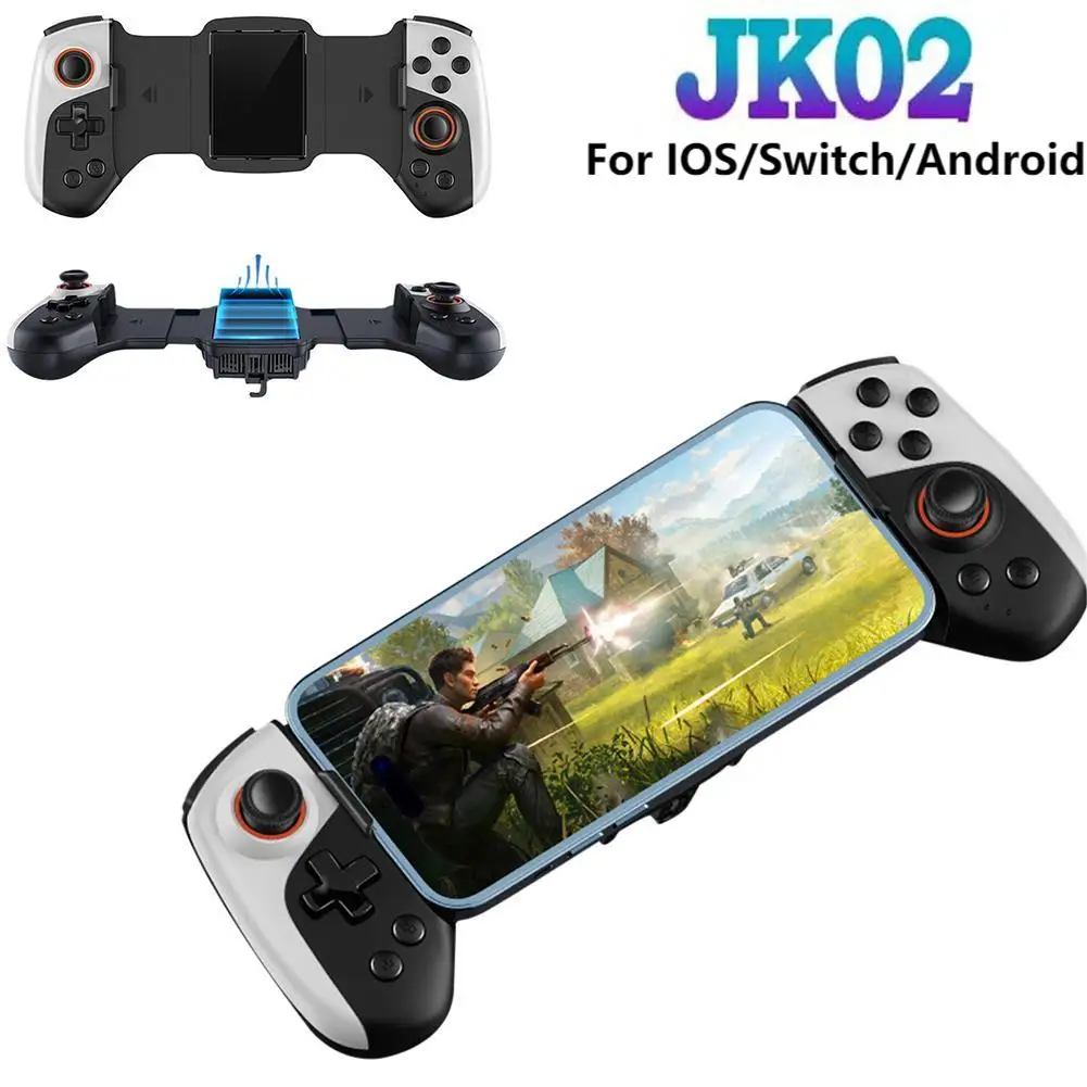 JK02 Telescopic Gamepad Controller Semiconductor Radiator Game Cooler Handle For IOS/Switch/Android Mobile Phone Gaming Joystick