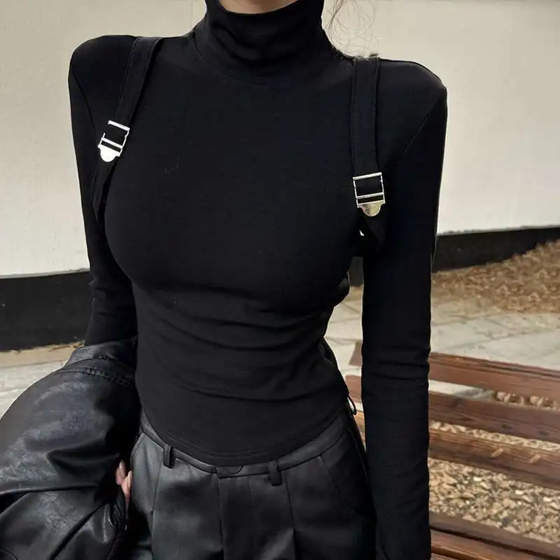 

Thermal-Shirts for-Women-Turtleneck Long Sleeve Tops Fleece Lined Winter Slim Fitted Mock Neck Base Layer