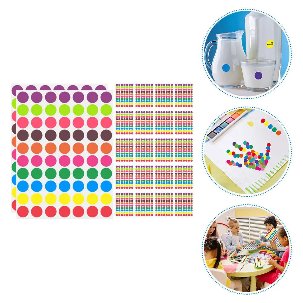 

1400pcs Round Seal Labels Colored Dot Stickers For Files Documents Organization Home Storage Adhesive Circle Label Stickers