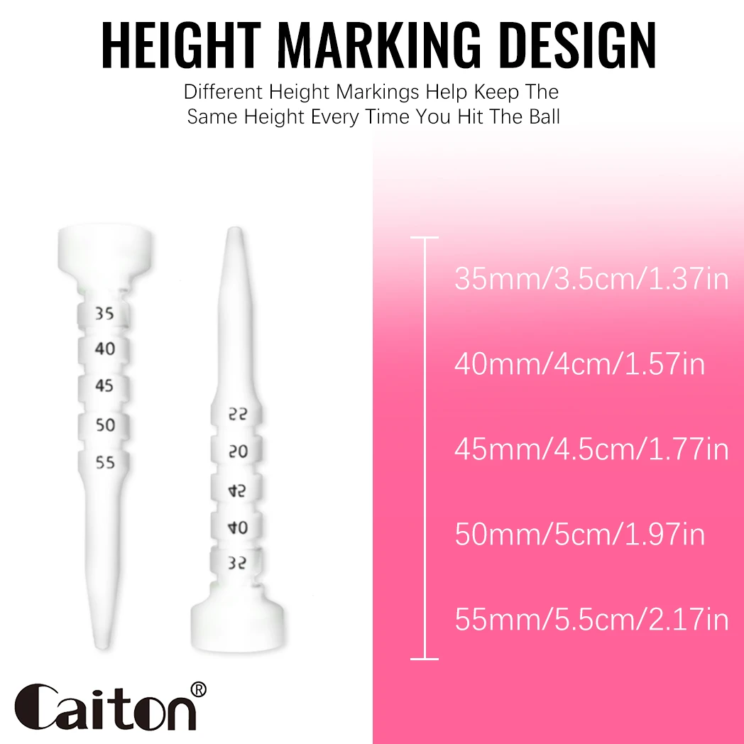 تي شيرت جولف مغناطيسي قابل للتعديل مقاس 85 مم/3.35 بوصة من Caiton |   علامة مزدوجة، متعددة الألوان متينة |   ملحق جولف قابل لإعادة الاستخدام لجميع لاعبي الغولف