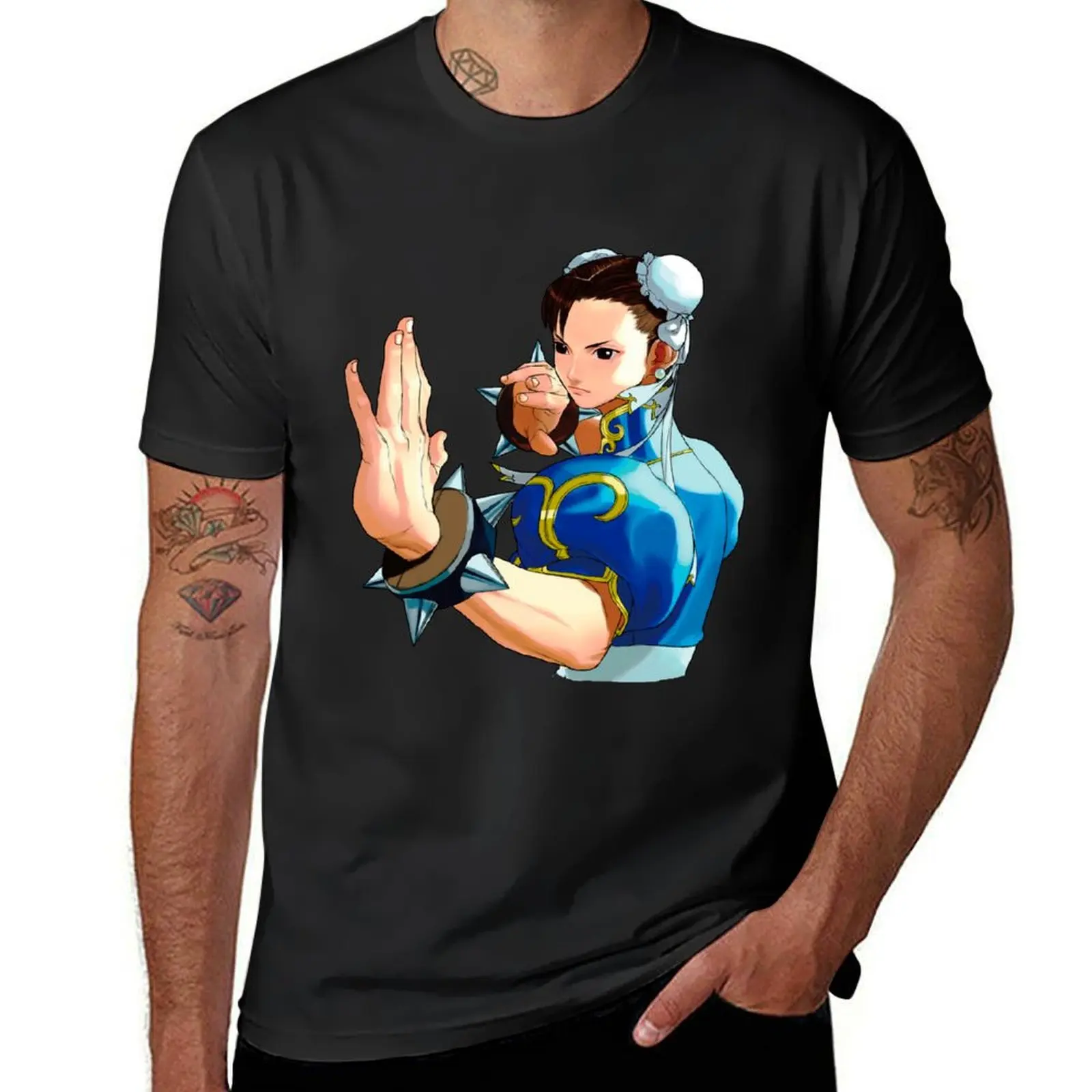CHUN LI PROMO IMAGE T-Shirt heavyweights quick-drying summer tops Short sleeve tee mens t shirts