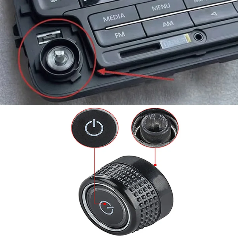 New Interior Info Radio CD GPS Display Screen Starter Switch Volume Button For Volkswagen Polo 5 6R MK5 GTI Vento Accessories