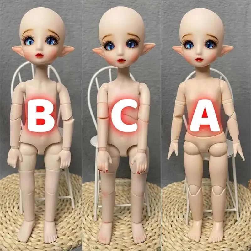 Nuova bambola elfo fatta a mano fai da te 30cm bambola 1/6 BJD bambola intera bambola mobile comune bambini ragazze giocattolo regalo (testa aperta) giocattoli per ragazze