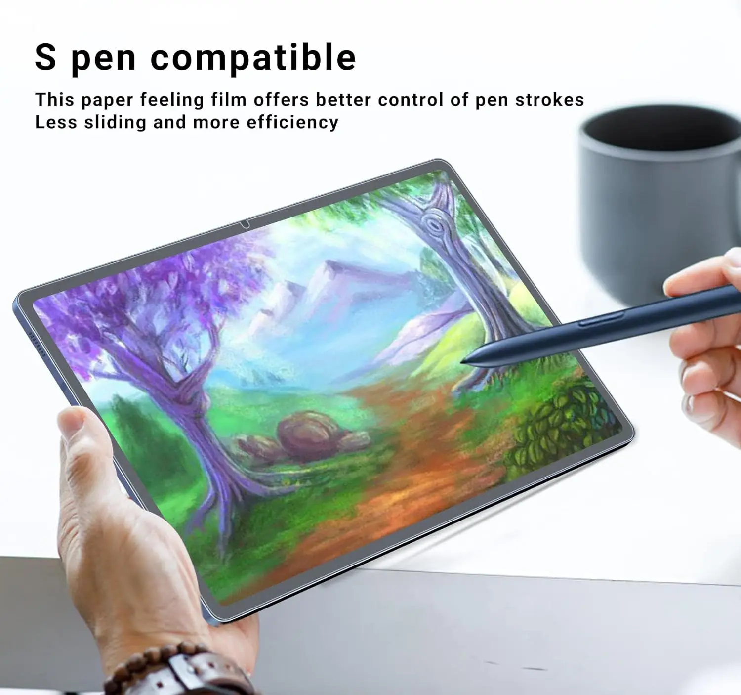 2 Stück, fühlt sich an wie das Schreiben auf Papier, für Samsung Galaxy Tab A11 Plus A8 A9 S8 S10 S11 S12Ultra S7 S9 FE S6 Lite, Displayschutzfolie. – Detail 2