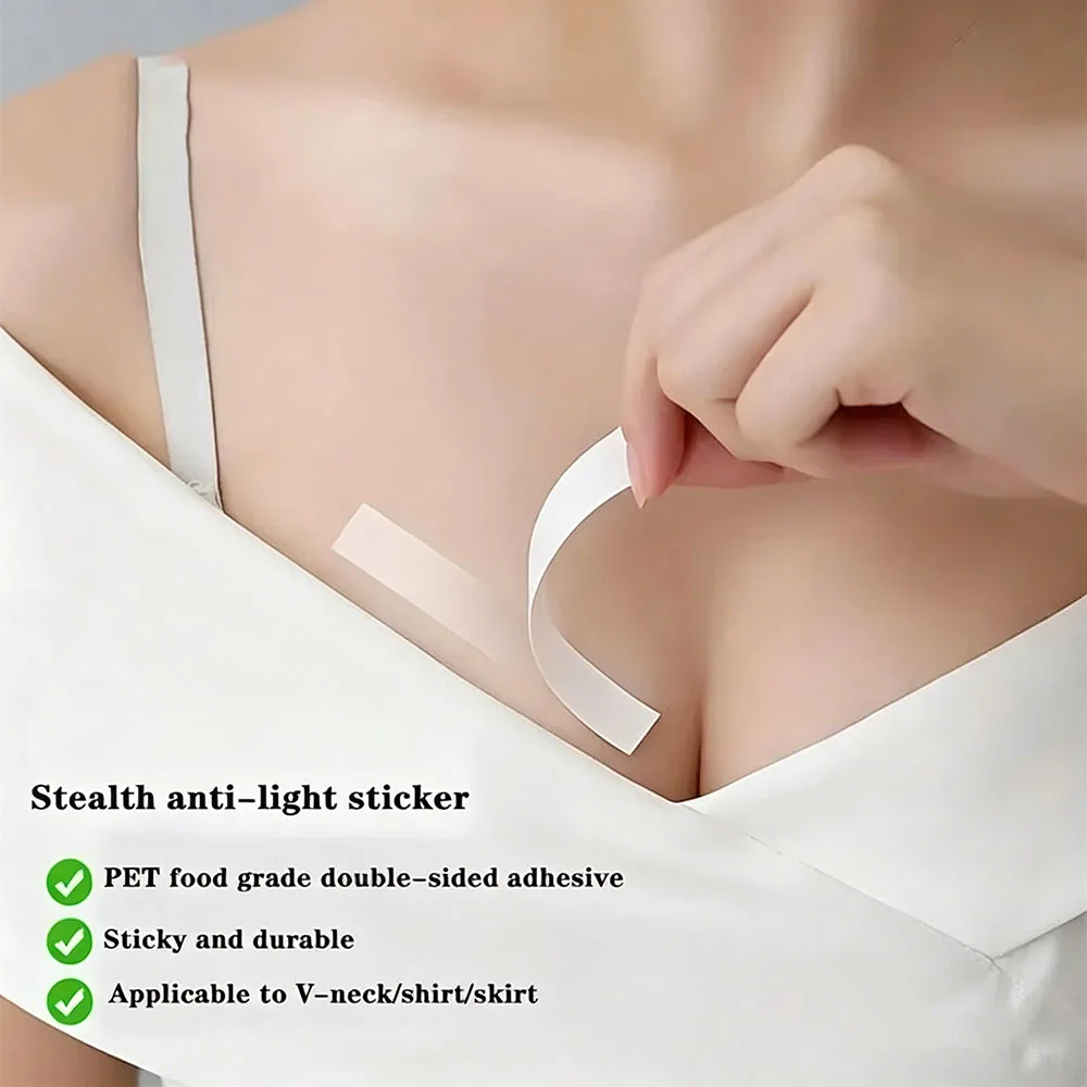 36pcs Invisible Womens Fashion Clear Double Sided Tape Clothing Dress Bra Strap Anti-Slip Skin Safe Secret Adhesive Strip Tape view 2
