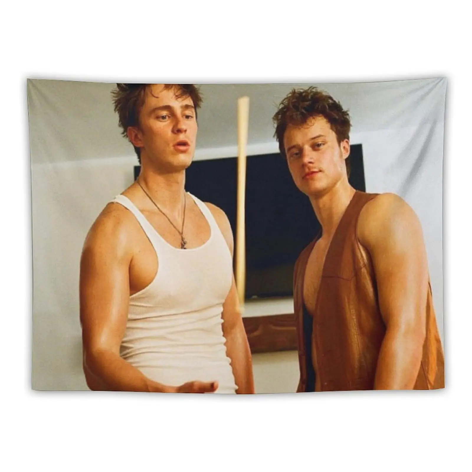 Rudy Pankow and Drew Starkey Tapestry Bedroom Decoration Tapete For The Wall Tapestry